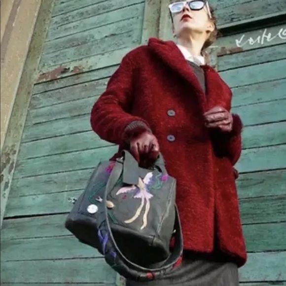 ❤️ SOLD OUT ❤️ ZARA BURGUNDY TEXTURED COAT - Picture 6 of 9